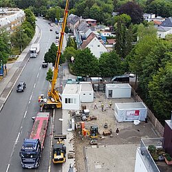 Container-Bau am Interimsquartier